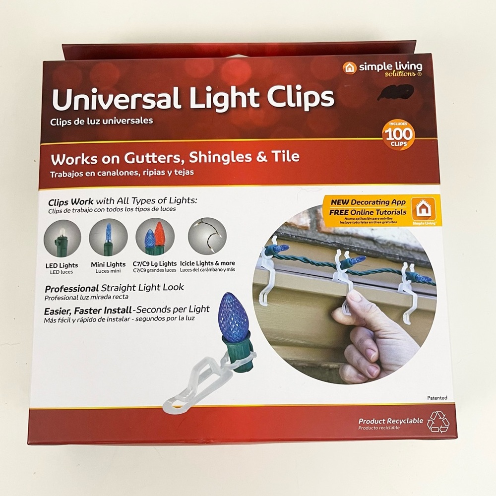 Simple Living Solutions 100 Universal Light Clips